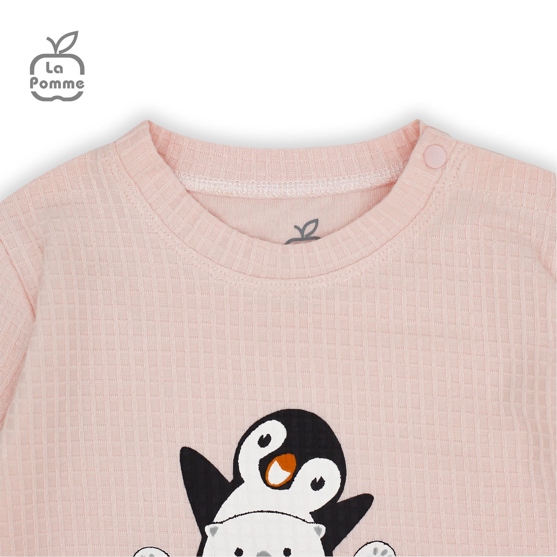 SL204 Bộ dài tay Cánh cụt và Gấu trắng La Pomme - Hồng