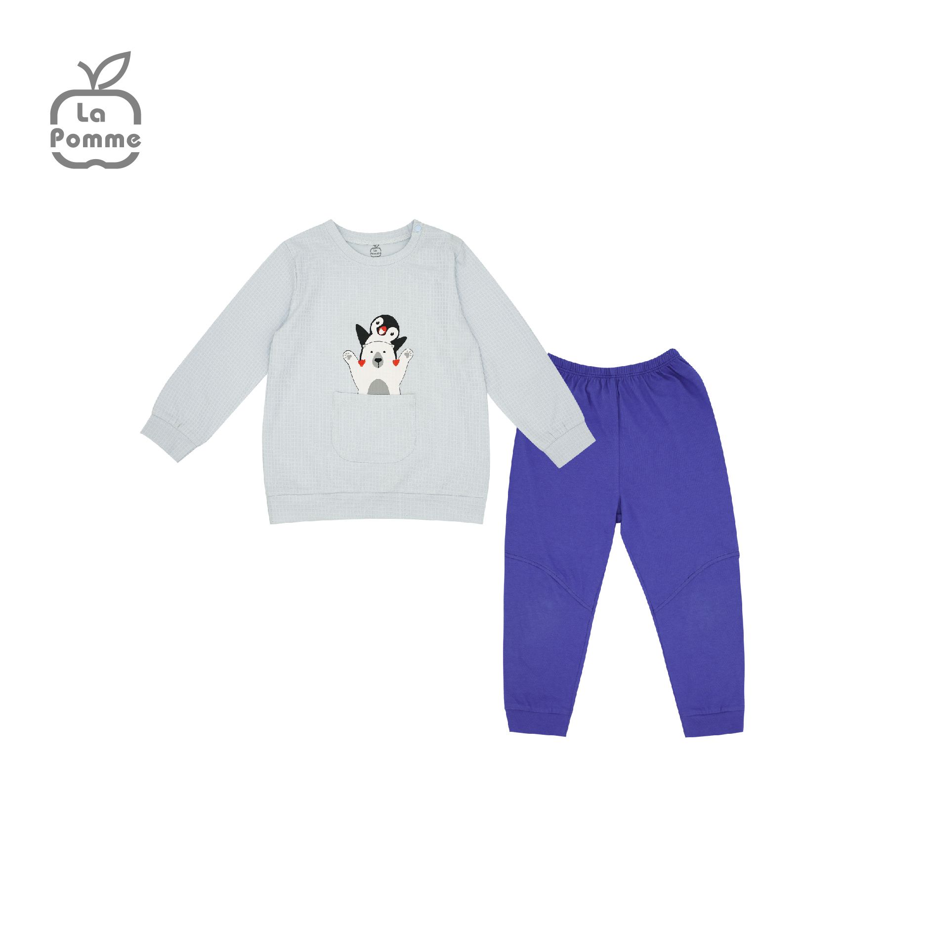 SL204 Bộ dài tay Cánh cụt và Gấu trắng La Pomme - Hồng