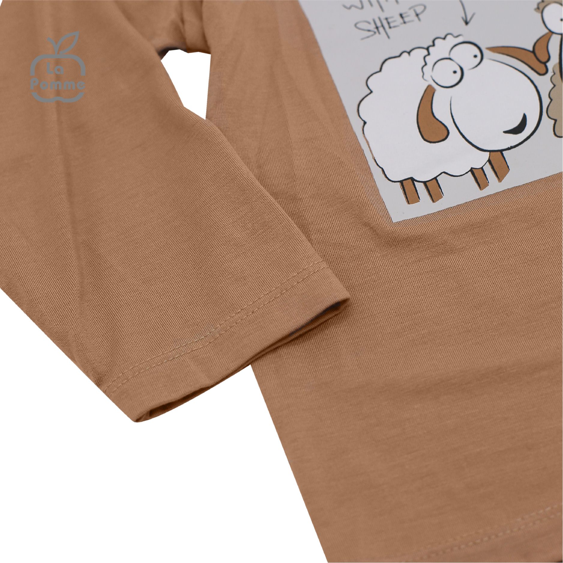 SL205 Bộ dài tay Đàn cừu nhỏ La Pomme - Xanh
