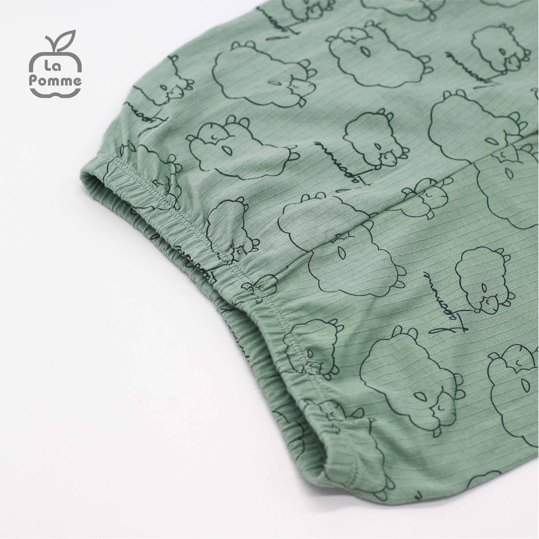 SL205 Bộ dài tay Đàn cừu nhỏ La Pomme - Xanh