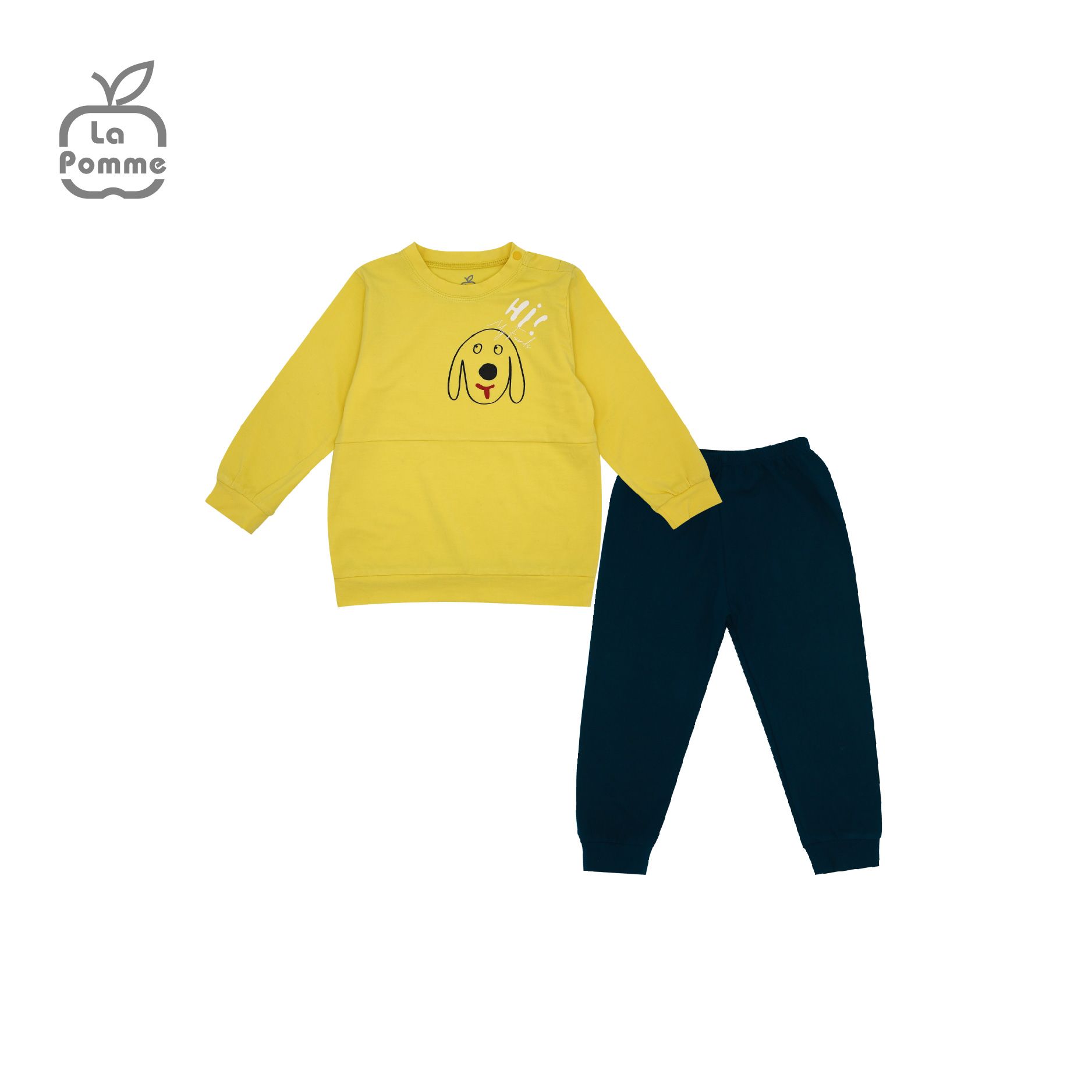 SL238 Bộ dài tay trơn màu La Pomme - Xanh