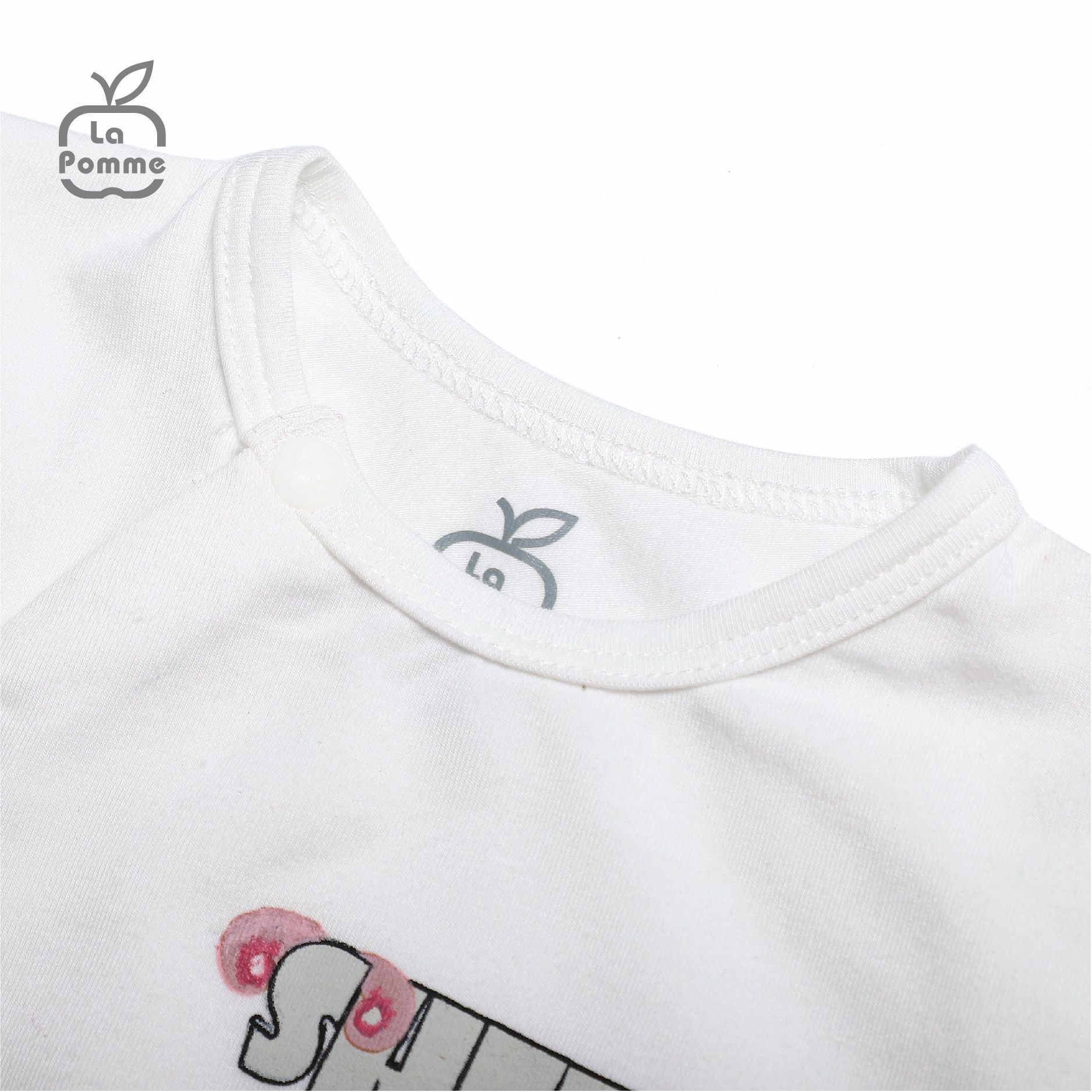 SLD061 Bộ dài tay La Pomme cúc lệch Bầy cừu - Hồng