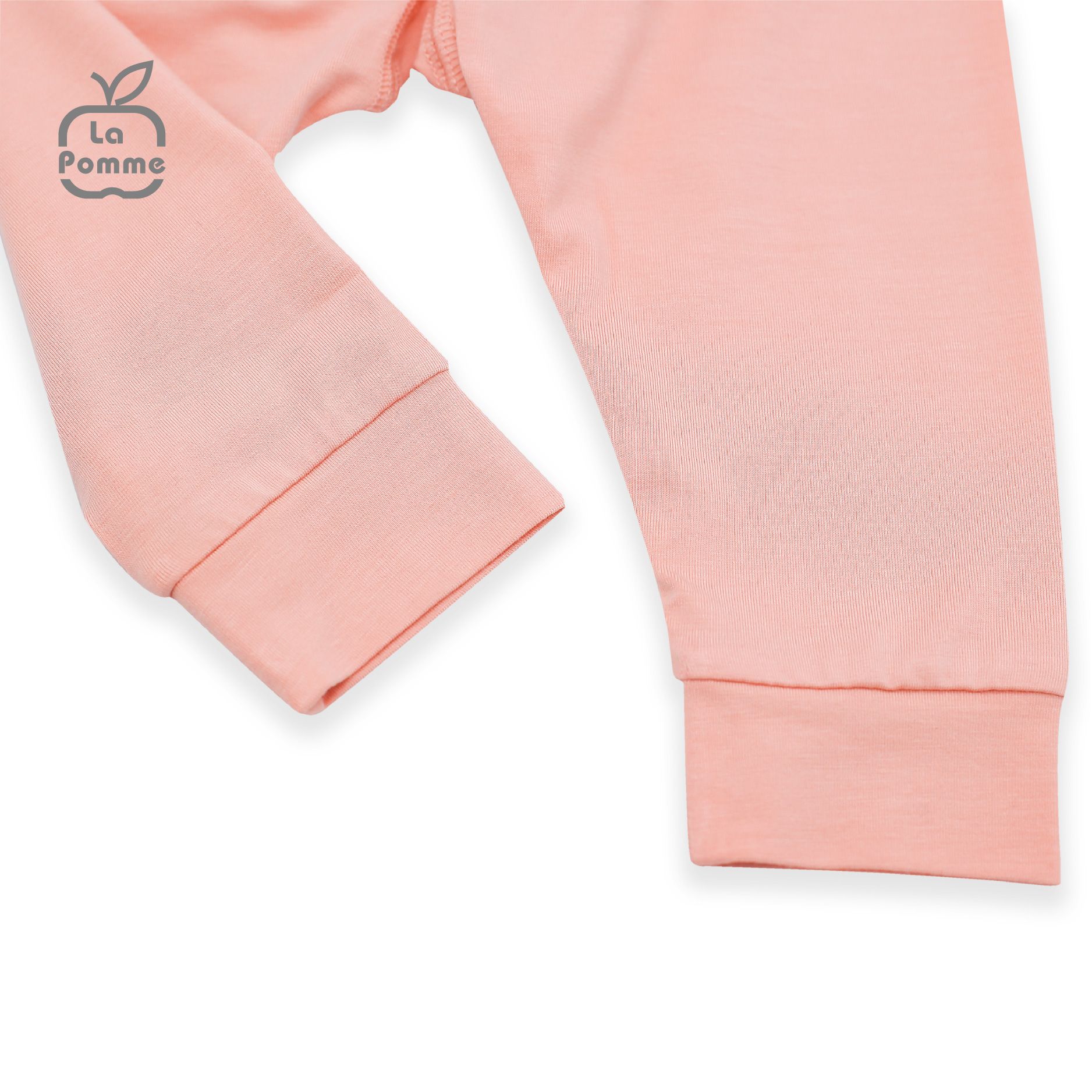 SLS059 Bộ dài tay La Pomme cúc giữa Thỏ Bunny - Be Hồng