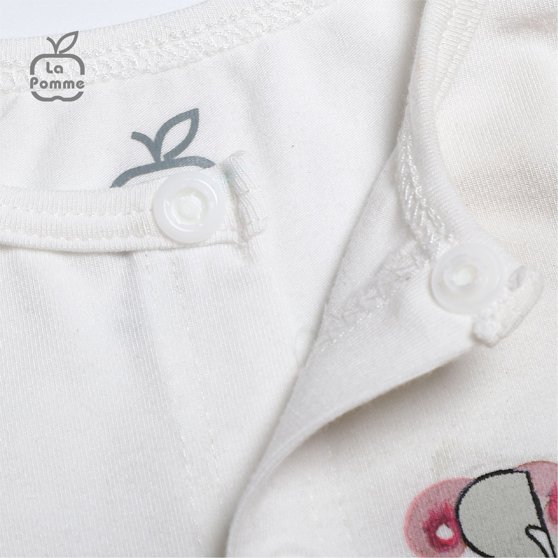 SLS061 Bộ dài tay La Pomme cúc giữa Bầy cừu - Hồng