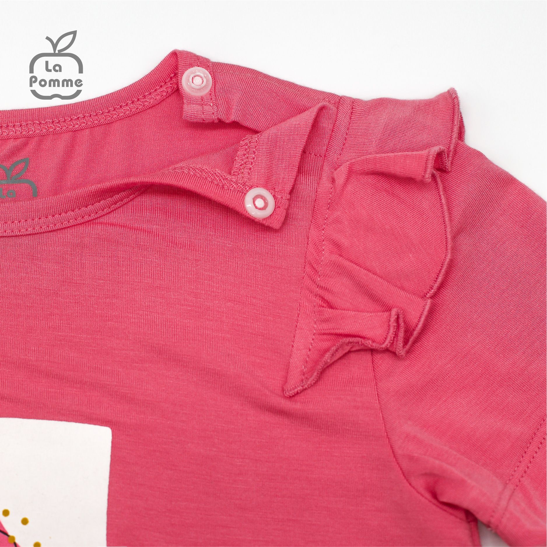 SS211 Bộ cộc tay La Pomme hoa Tulip - Hồng