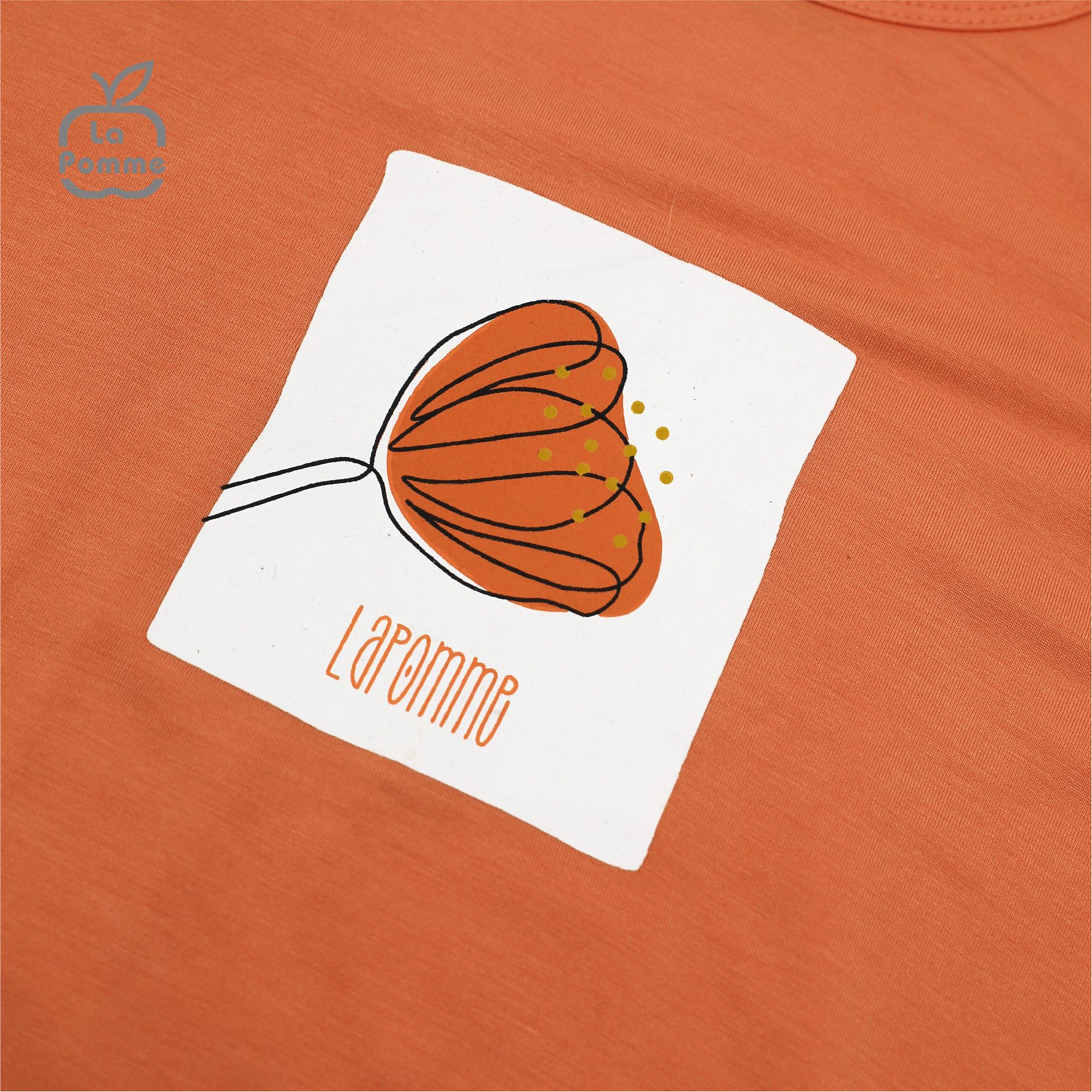 SS211 Bộ cộc tay La Pomme hoa Tulip - Hồng