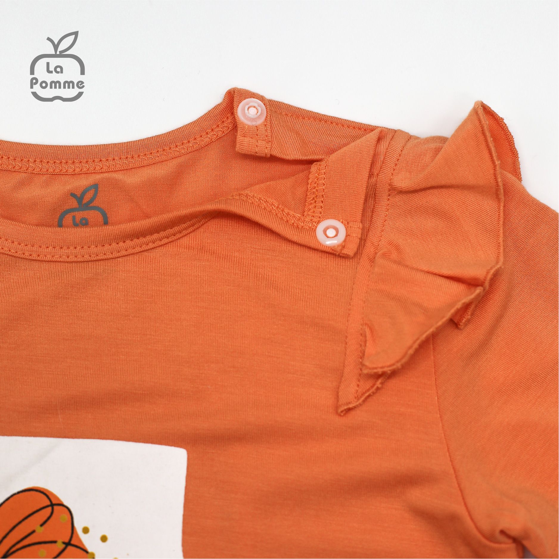 SS211 Bộ cộc tay La Pomme hoa Tulip - Hồng