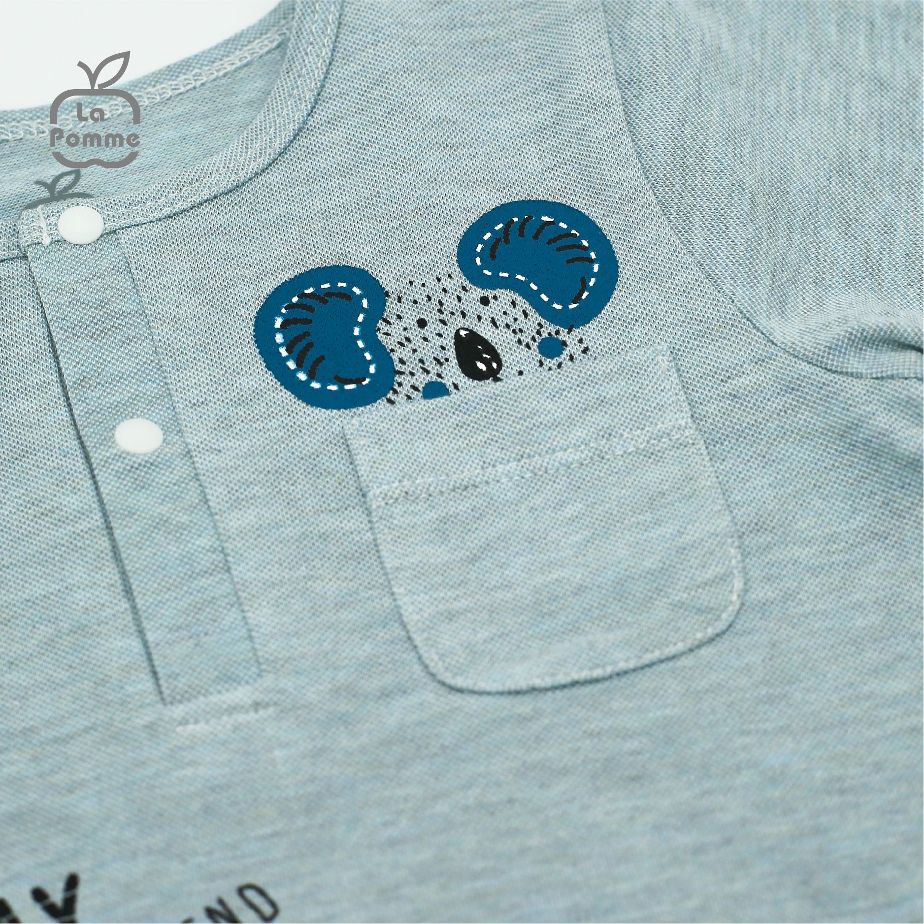 SS227 Bộ cộc tay La Pomme Gấu Koala - Xanh