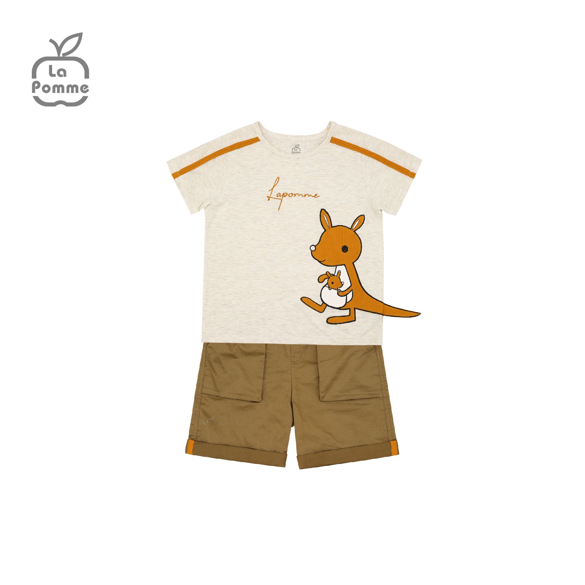 SS228 Bộ cộc tay La Pomme Chuột túi - Vàng