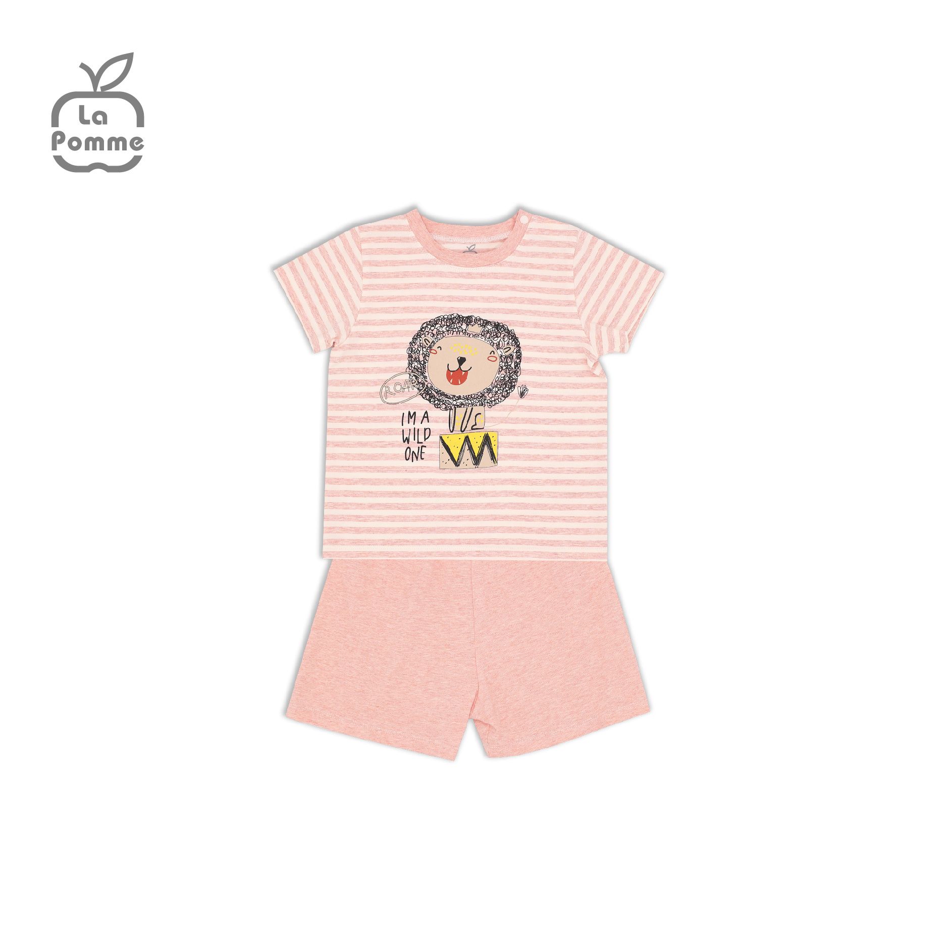 SS240 Bộ cộc tay La Pomme Xiếc sư tử - Hồng