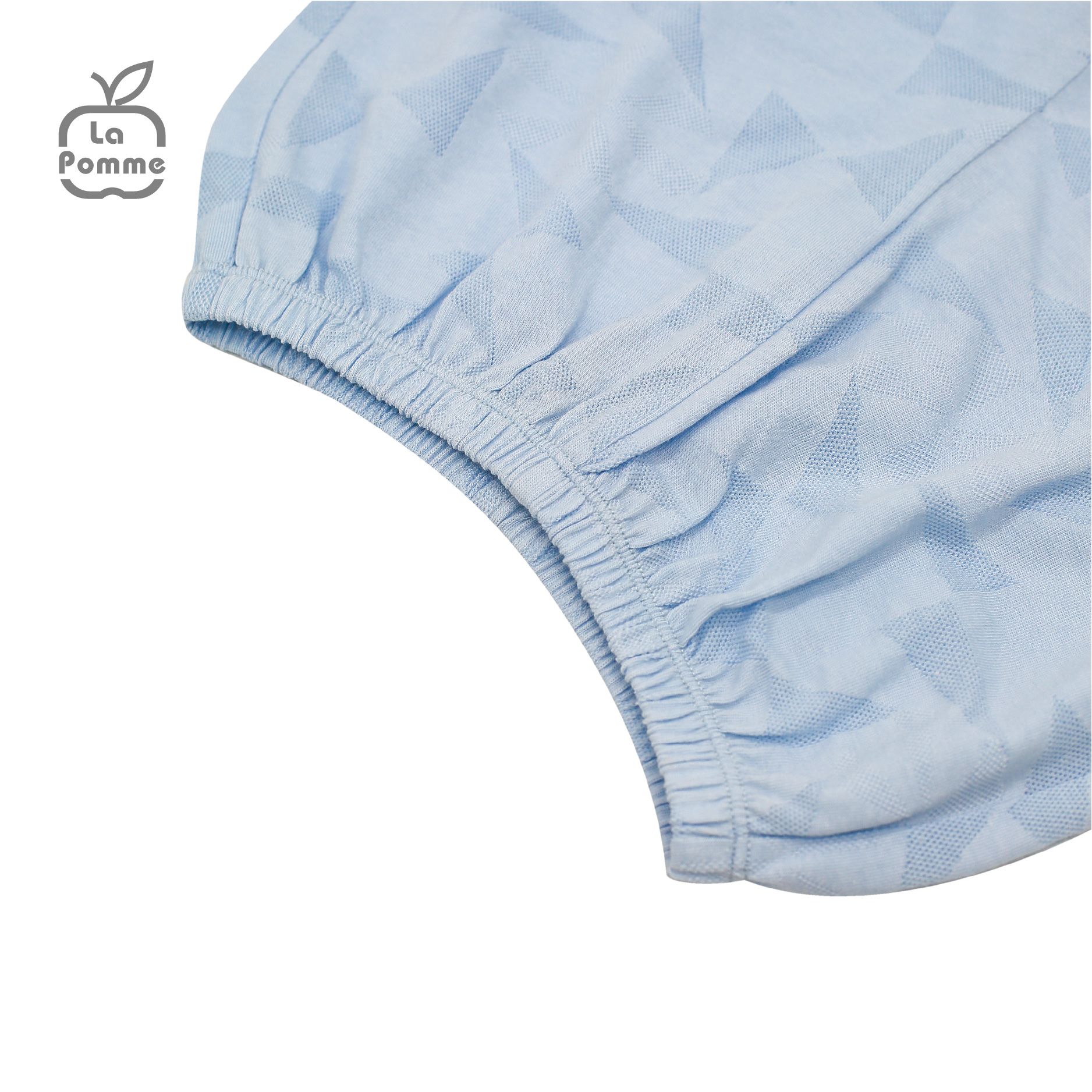 SS245 Bộ cộc tay La Pomme Chú gấu nhỏ - Trắng Xanh