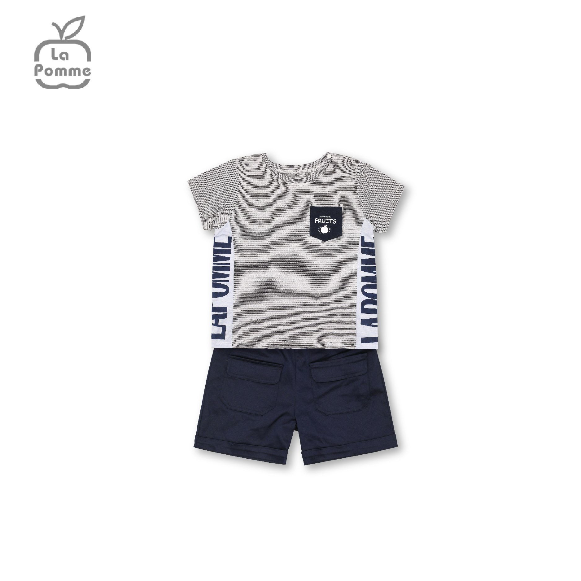 SS257 Bộ cộc tay La Pomme -Tím than