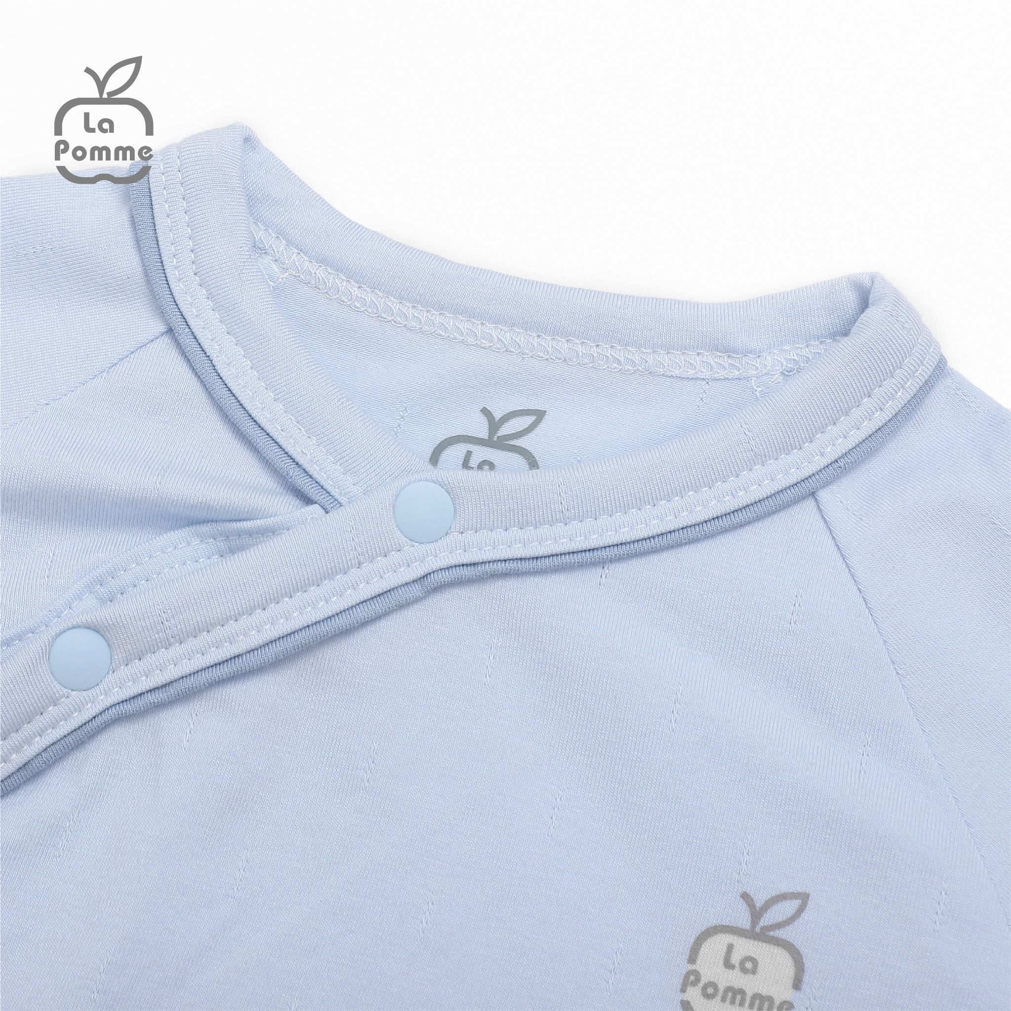 Bộ dài tay La Pomme cúc lệch chú voi Dumbo - Xanh