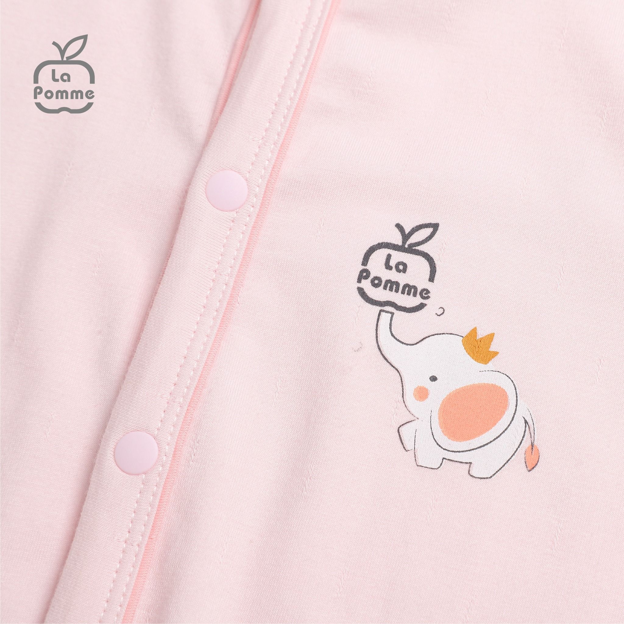 Bộ dài tay La Pomme cúc giữa chú voi Dumbo - Xanh