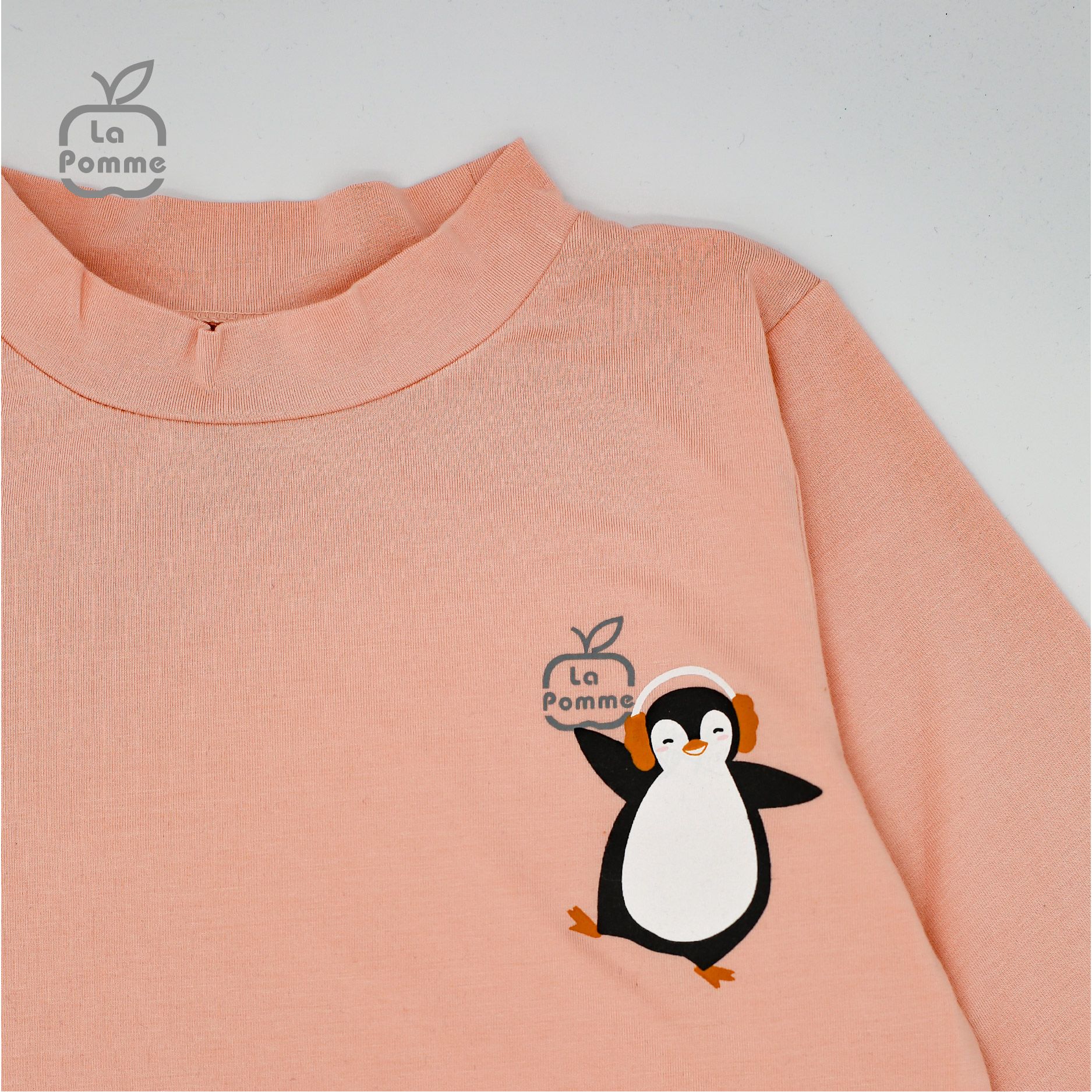 TL021-A Áo cổ 3cm trơn La Pomme - Hồng