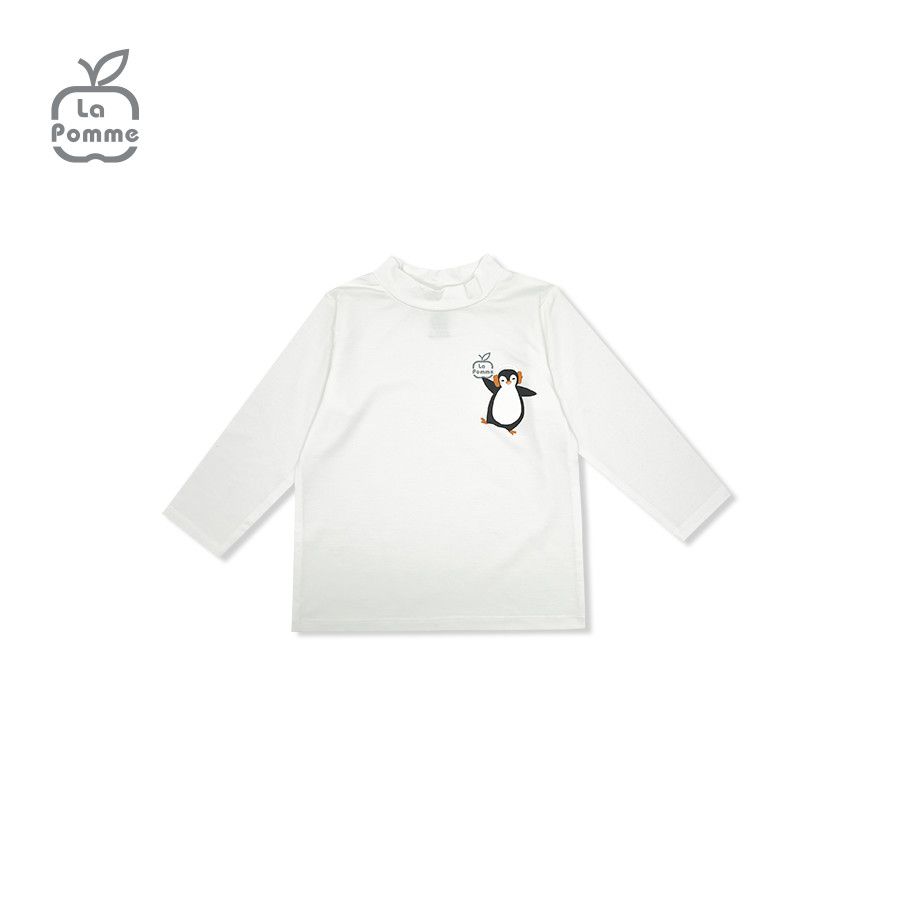 TL021-A Áo cổ 3cm trơn La Pomme - Trắng