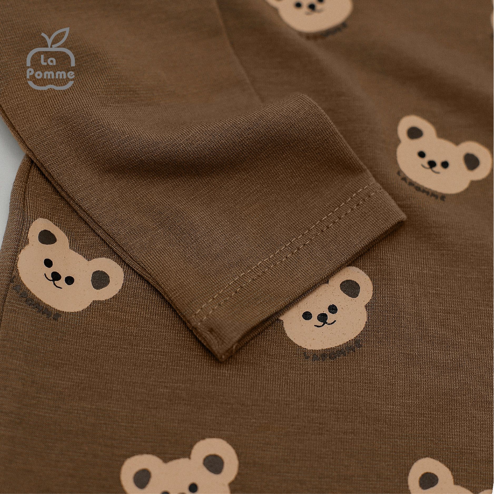 TL045 Áo dài tay giữ ấm cổ La Pomme - Nâu