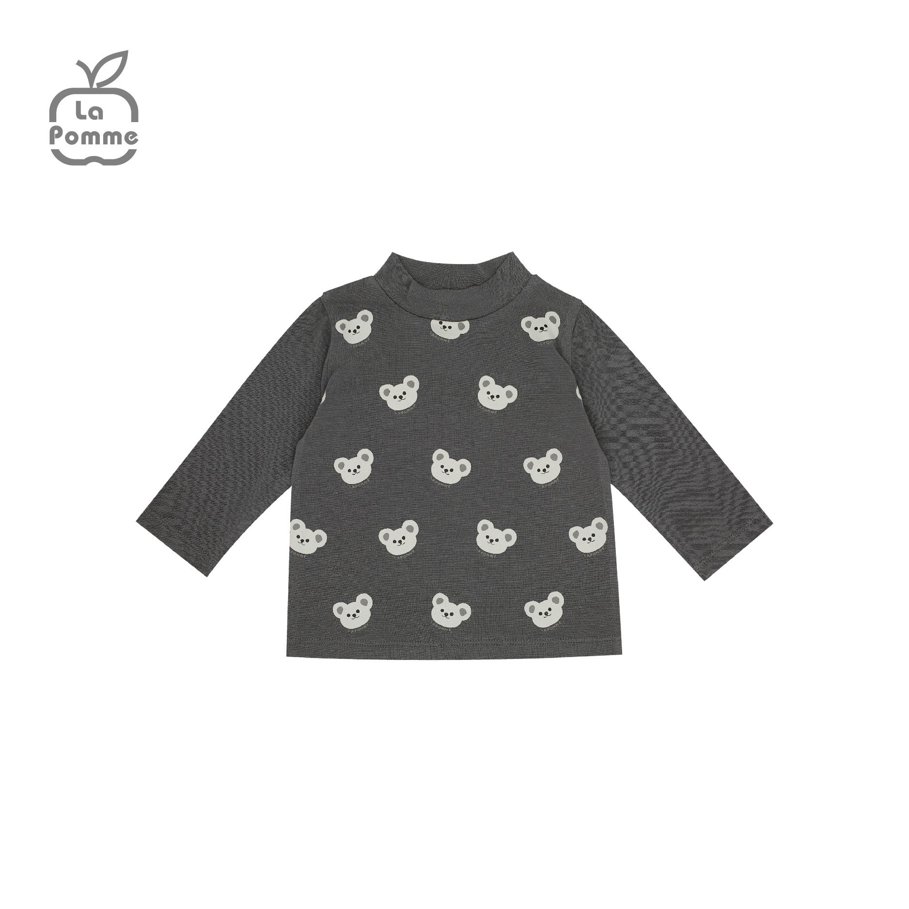 TL045 Áo dài tay giữ ấm cổ La Pomme - Tím than