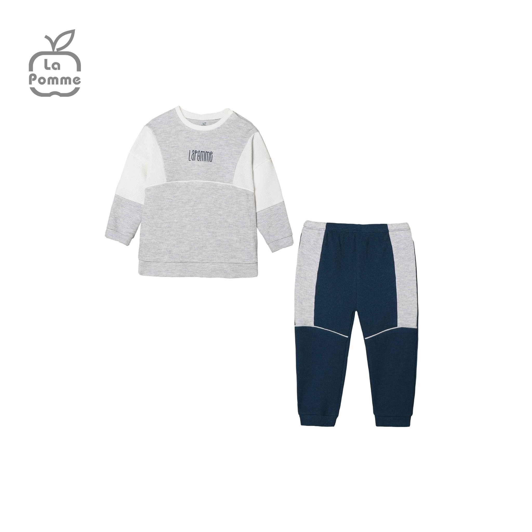 SL236 Bộ dài tay phối màu thể thao La Pomme - Ghi
