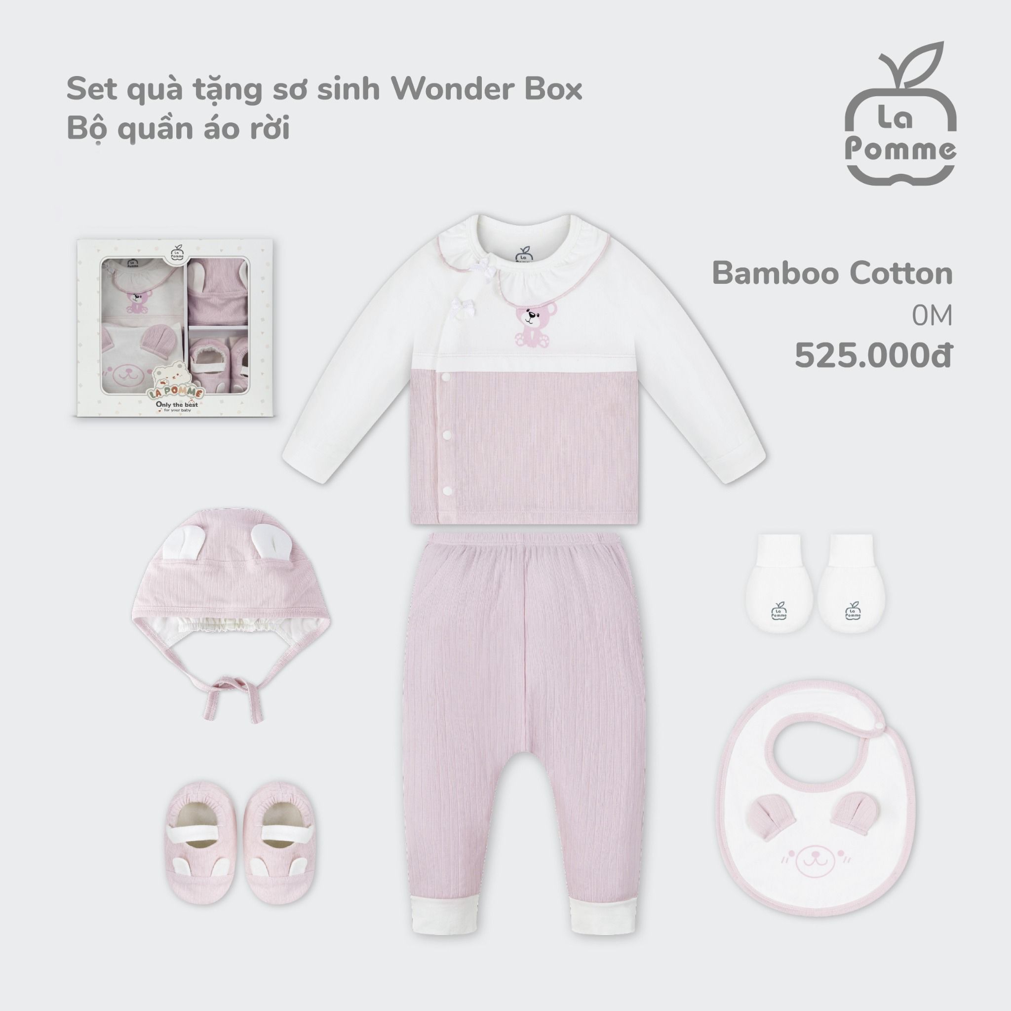 Set quà tặng sơ sinh Wonder Box - Bộ quần áo rời