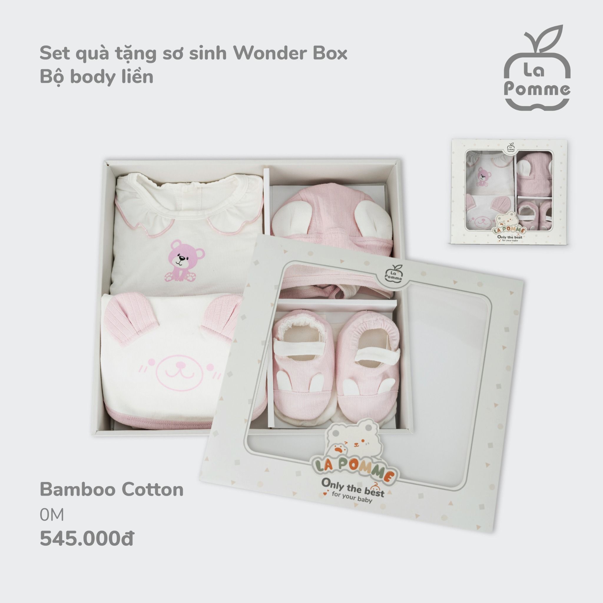 Set quà tặng sơ sinh Wonder Box - Bộ body liền