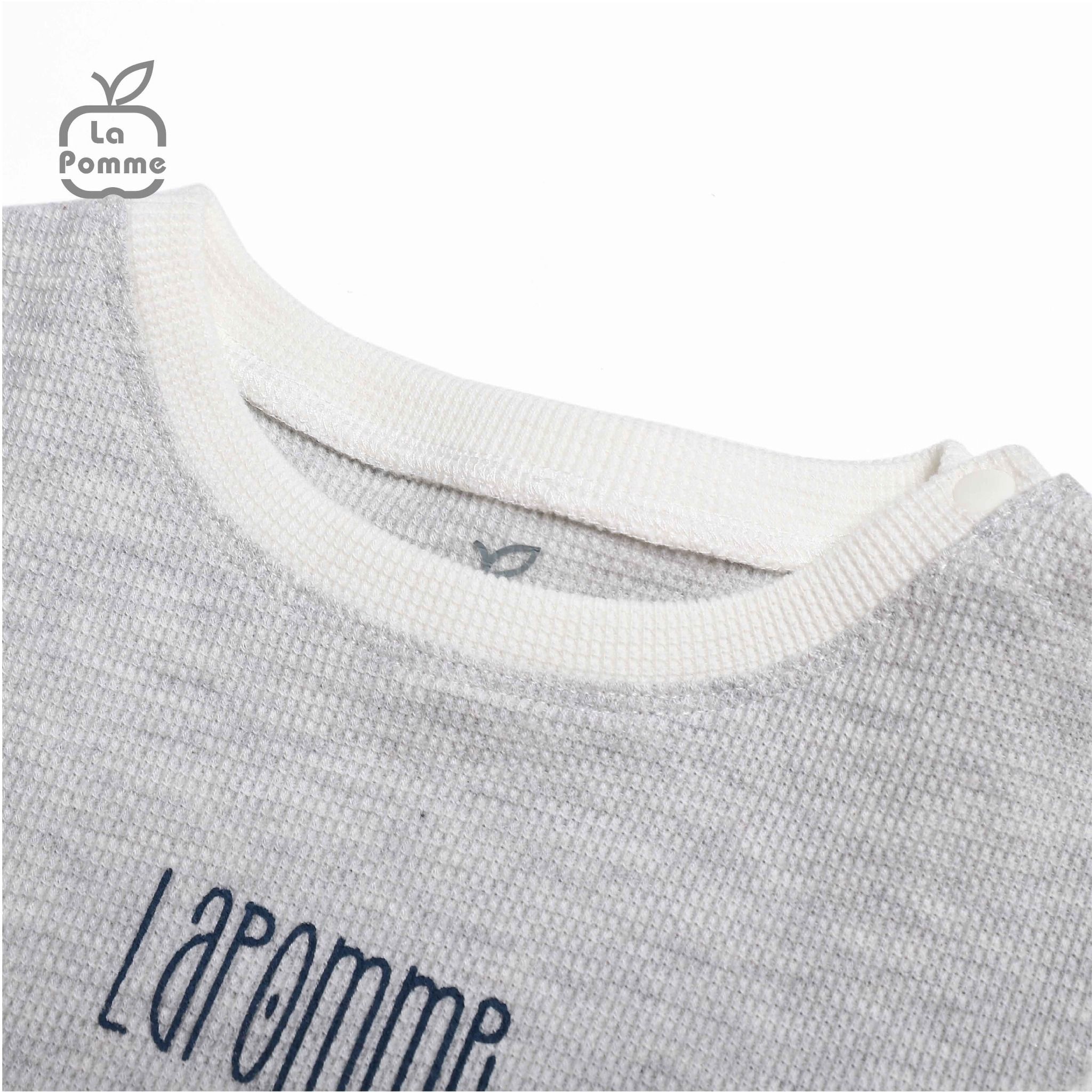 SL236 Bộ dài tay phối màu thể thao La Pomme - Ghi