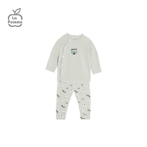 Bộ dài tay La Pomme cúc lệch Koala tinh nghịch - Ghi