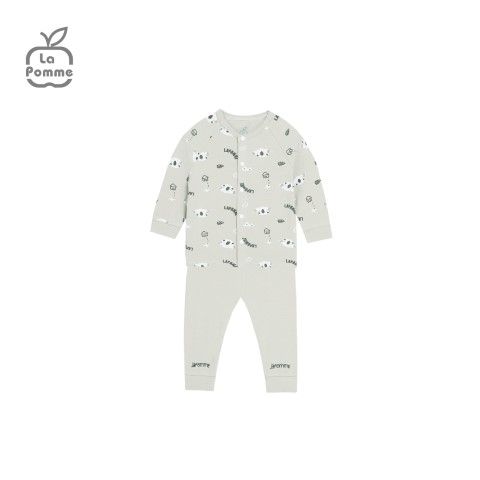 Bộ dài tay La Pomme cúc giữa Koala tinh nghịch - Ghi