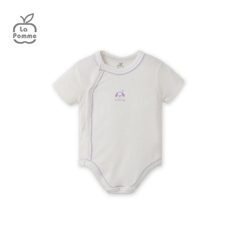Body chip cộc tay La Pomme baby kisses - Tím