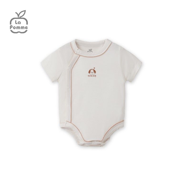 Body chip cộc tay La Pomme baby kisses - Nâu