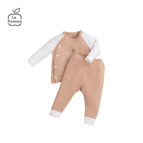 Bộ Dài Tay La Pomme Cúc lệch Puppy - Be 2
