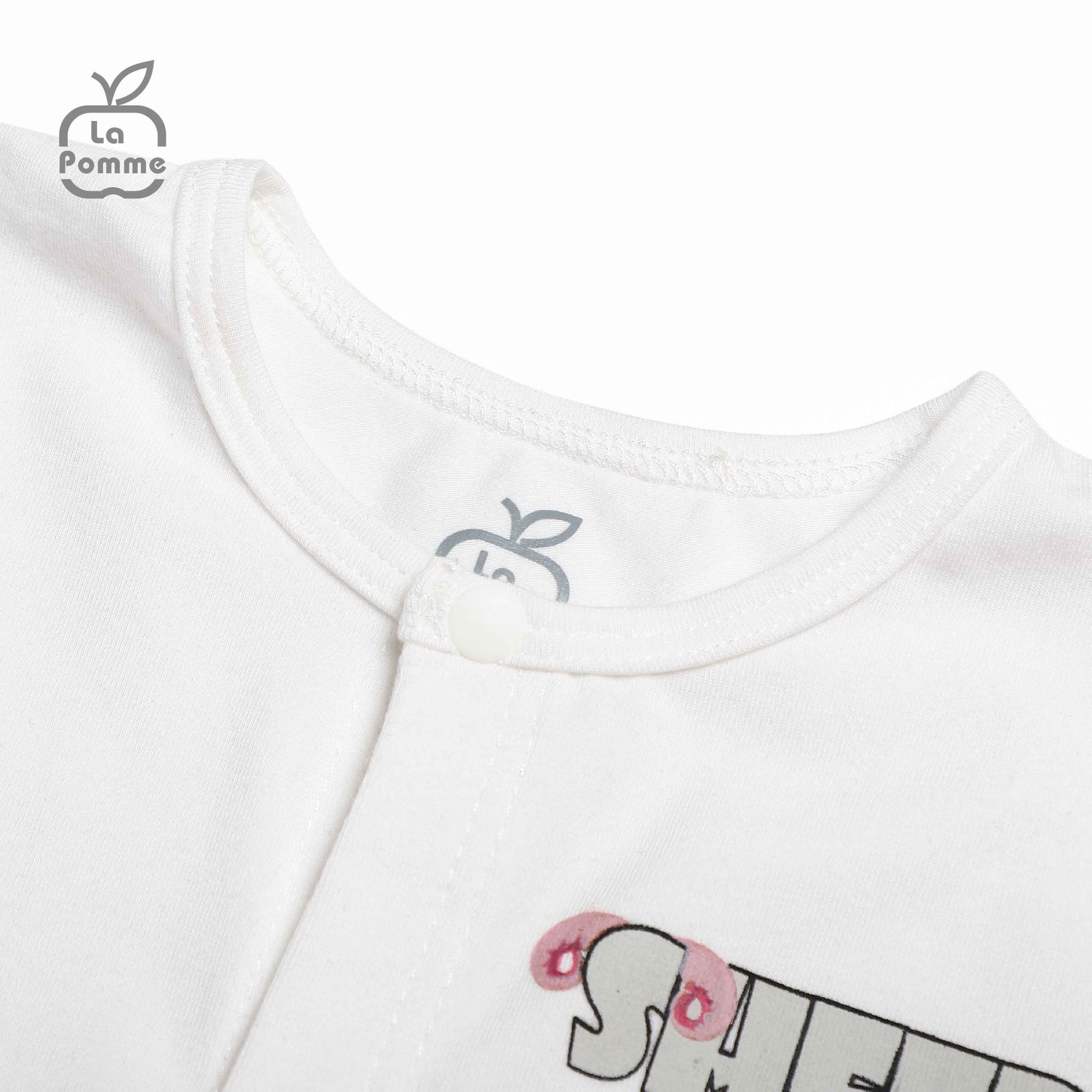 JL061 Body dài tay La Pomme Bầy cừu - Hồng