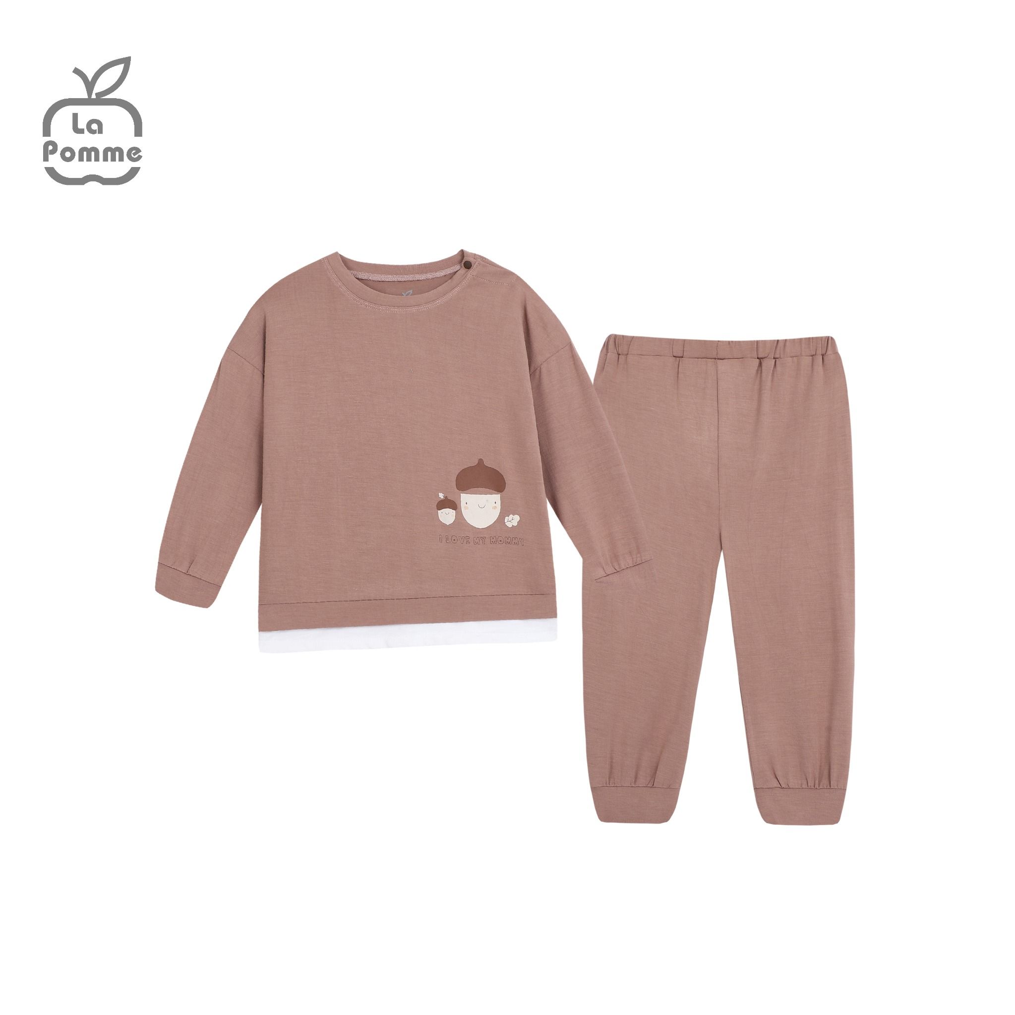 Bộ dài tay La Pomme Gia đình Sồi - Xanh