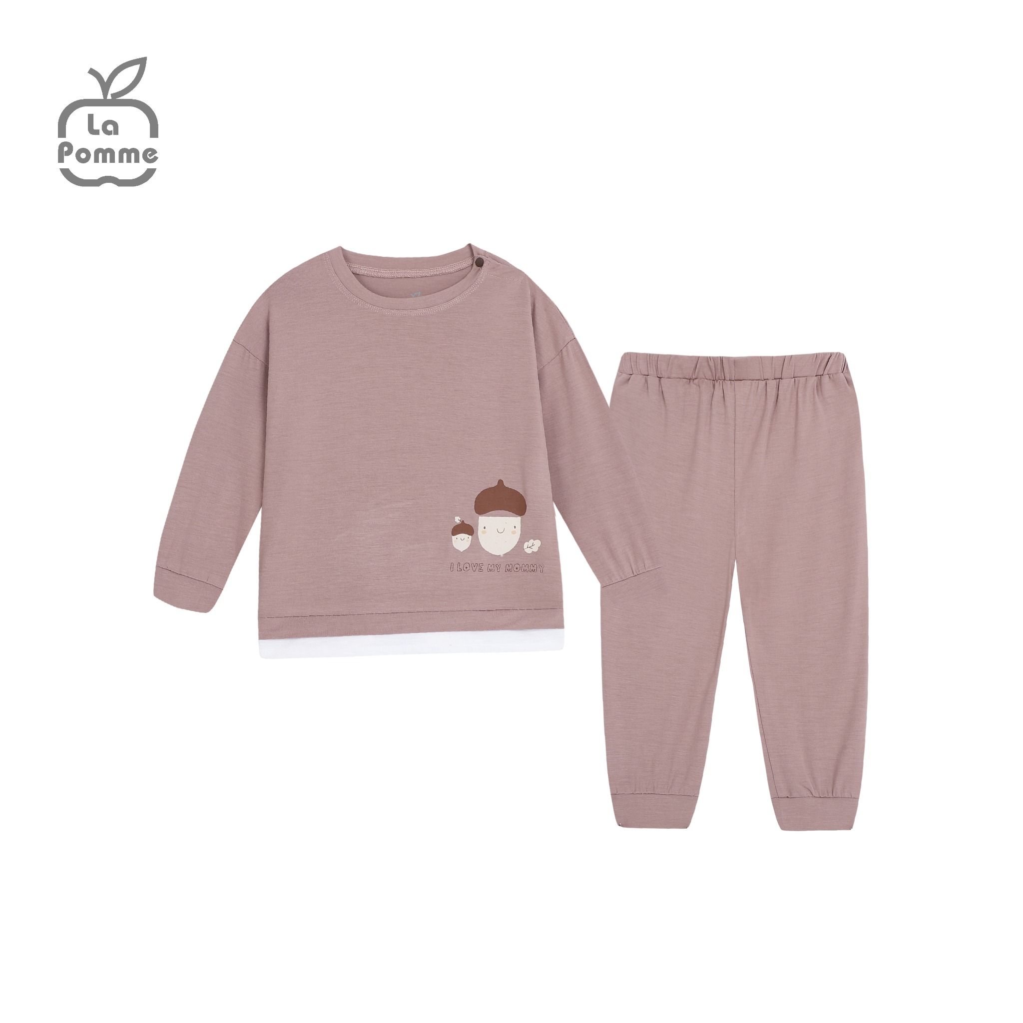 Bộ dài tay La Pomme Gia đình Sồi - Xanh