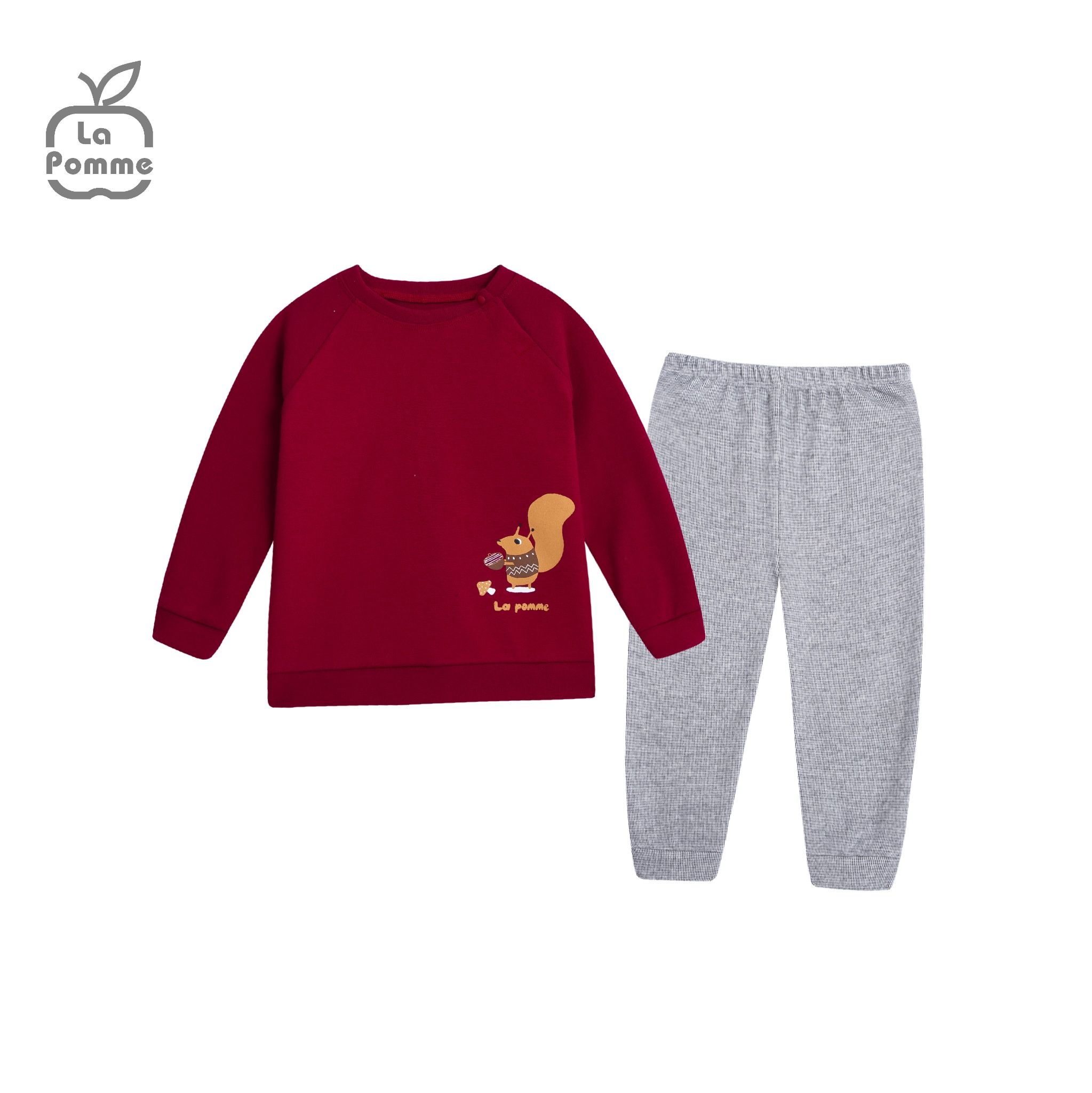 Bộ dài tay La Pomme Sóc nâu đuôi dài - Nâu