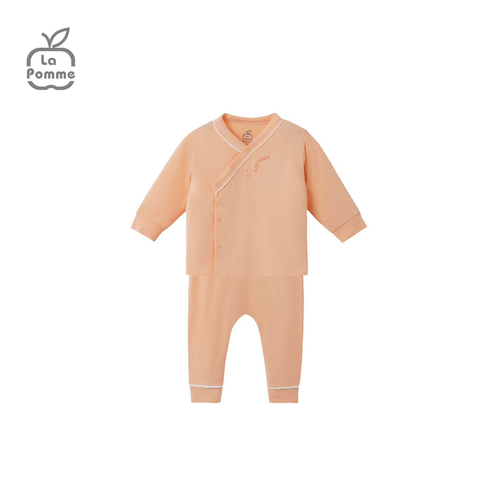 Bộ dài tay La Pomme cúc lệch vườn cổ tích - Hồng