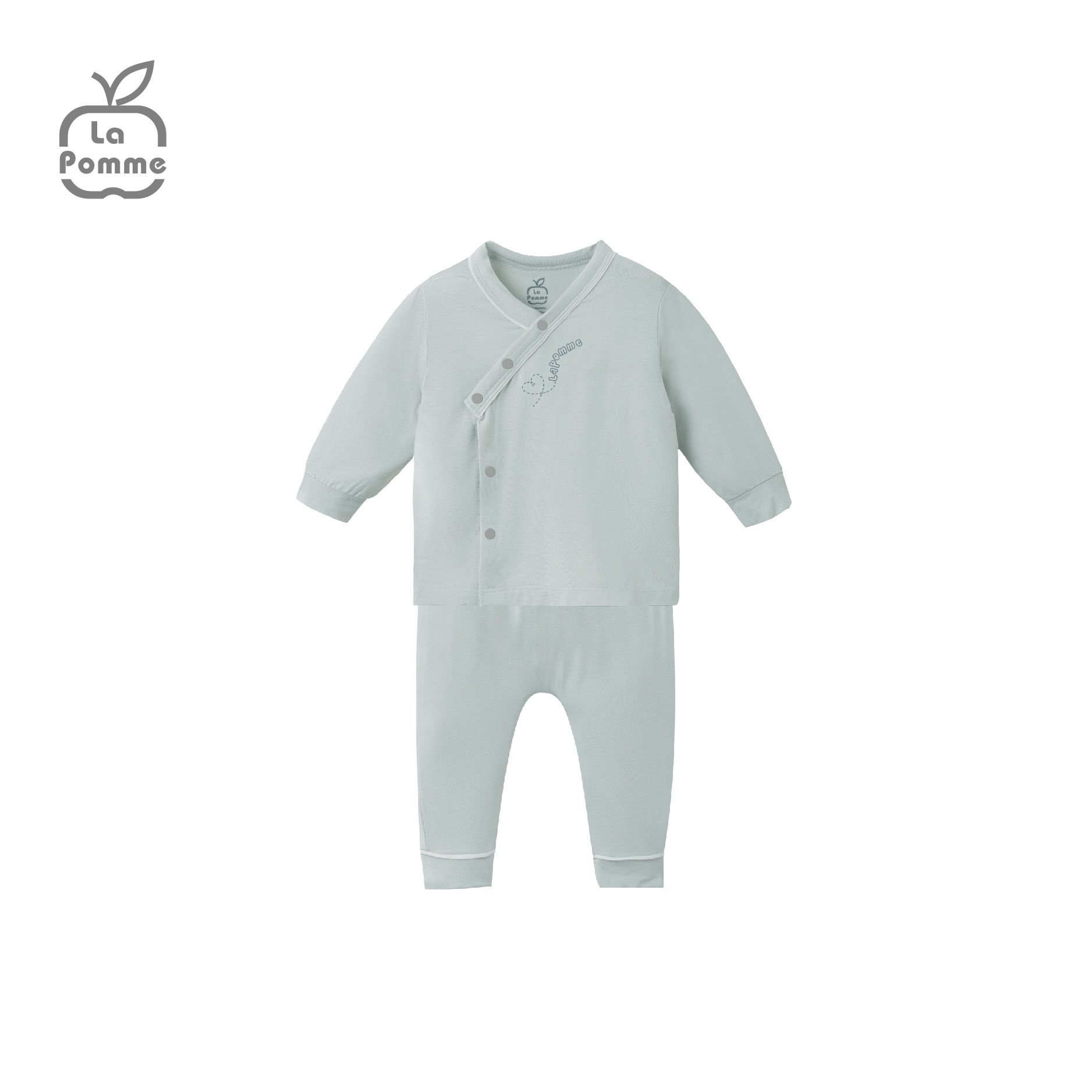 Bộ dài tay La Pomme cúc lệch vườn cổ tích - Ghi