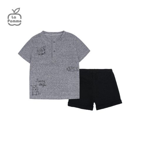 Bộ cộc tay La Pomme truy tìm cún con - Trắng