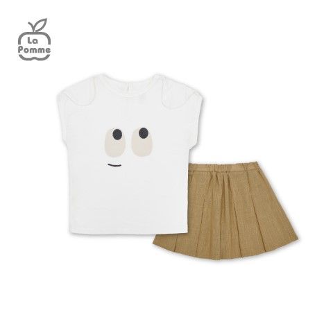 Bộ cộc tay La Pomme giả váy Sparkling Eyes - Be