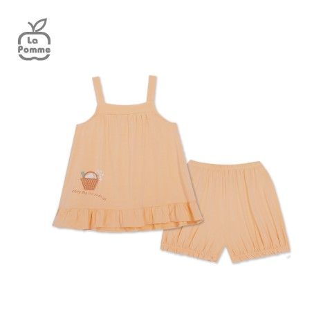 Bộ hai dây La Pomme giỏ mây mùa hè - Vàng