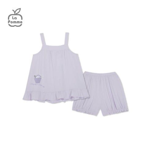 Bộ hai dây La Pomme giỏ mây mùa hè - Tím