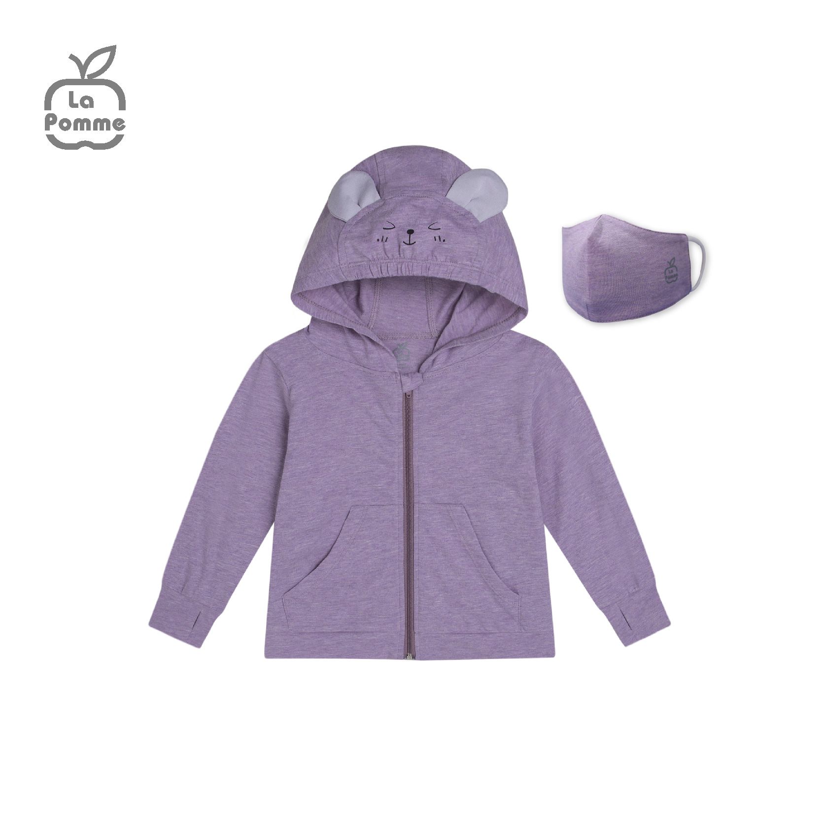 Áo chống nắng La Pomme gấu con đáng yêu - Cam