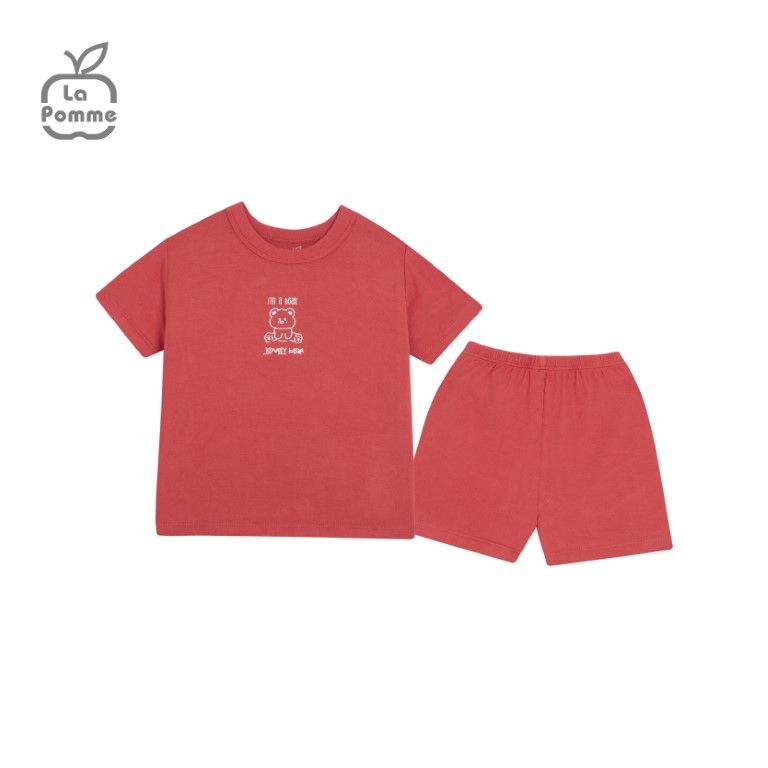 Bộ cộc tay La Pomme Teddy Bear - Vàng