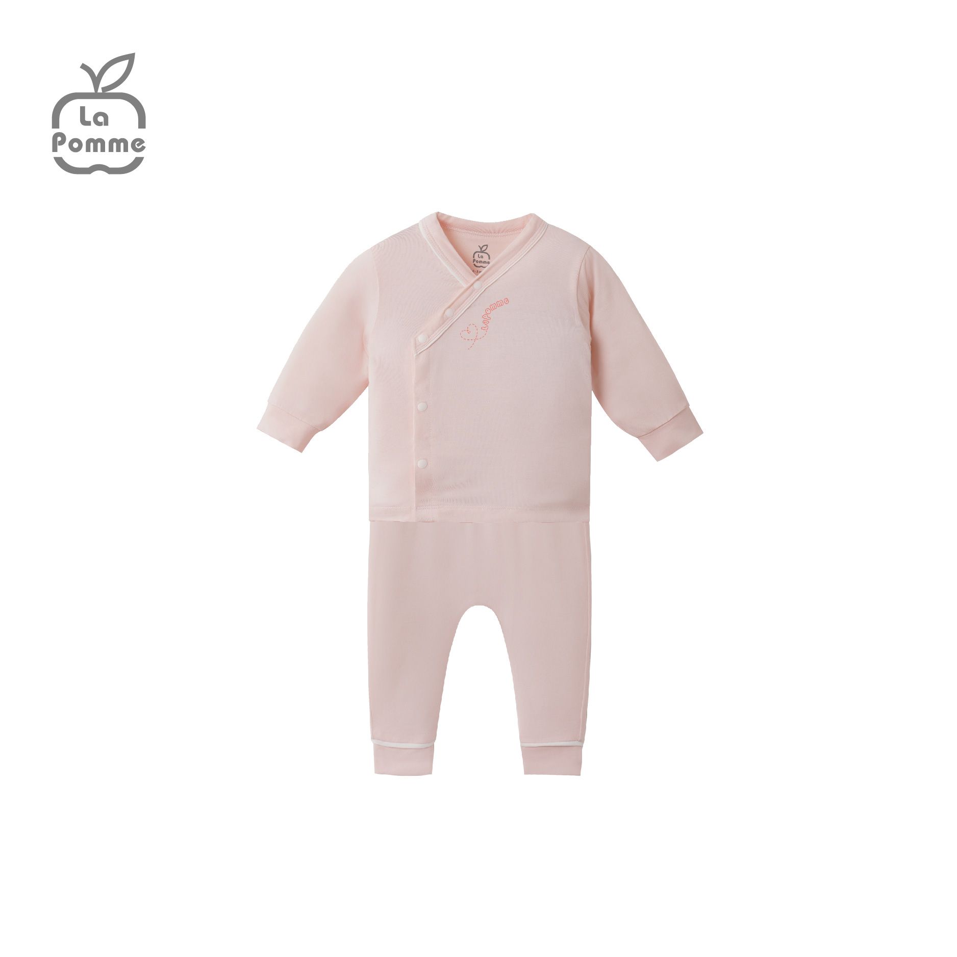 Bộ dài tay La Pomme cúc lệch vườn cổ tích - Hồng
