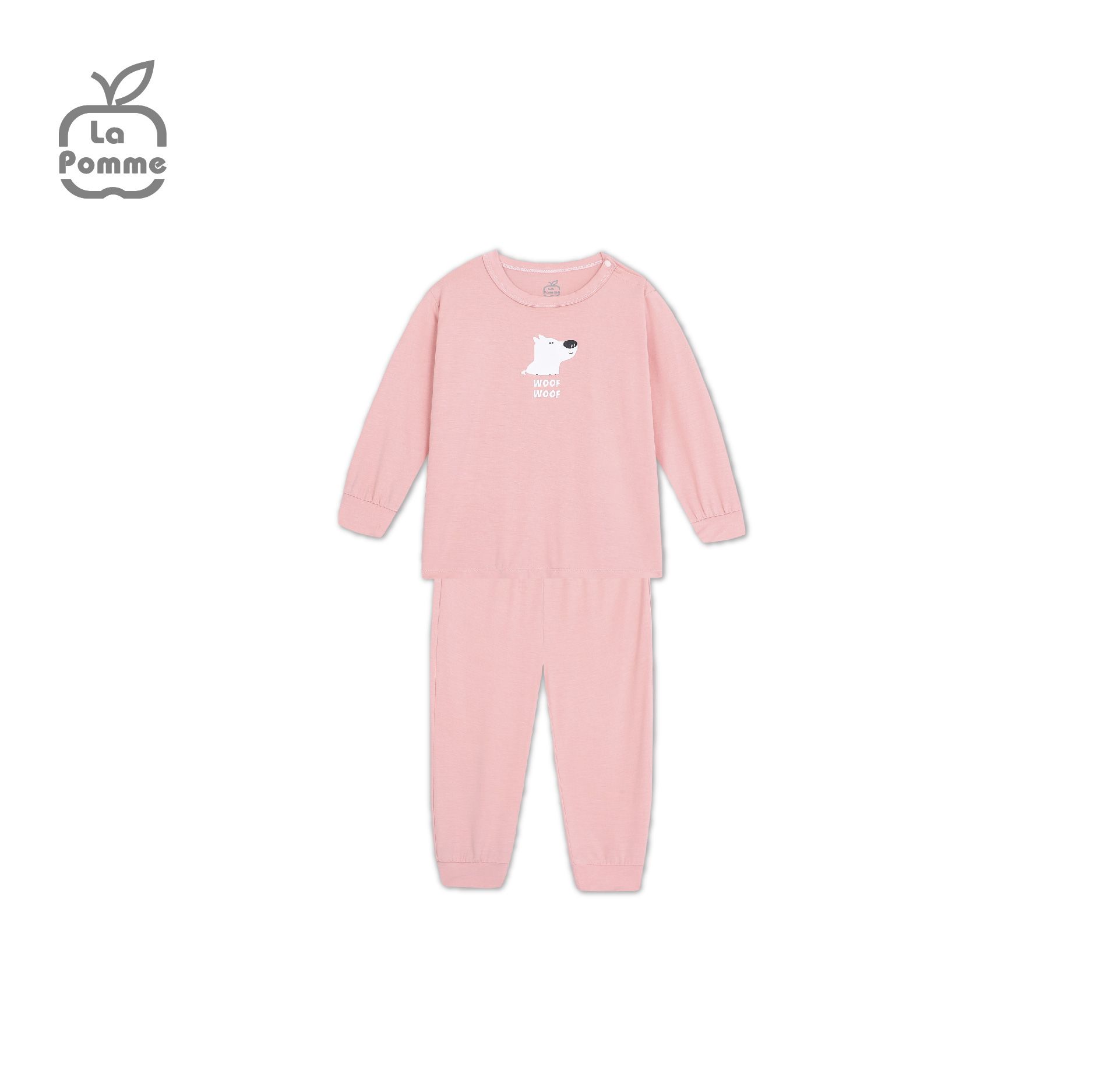 Bộ dài tay La Pomme Chú chó trắng Tommy - Xanh