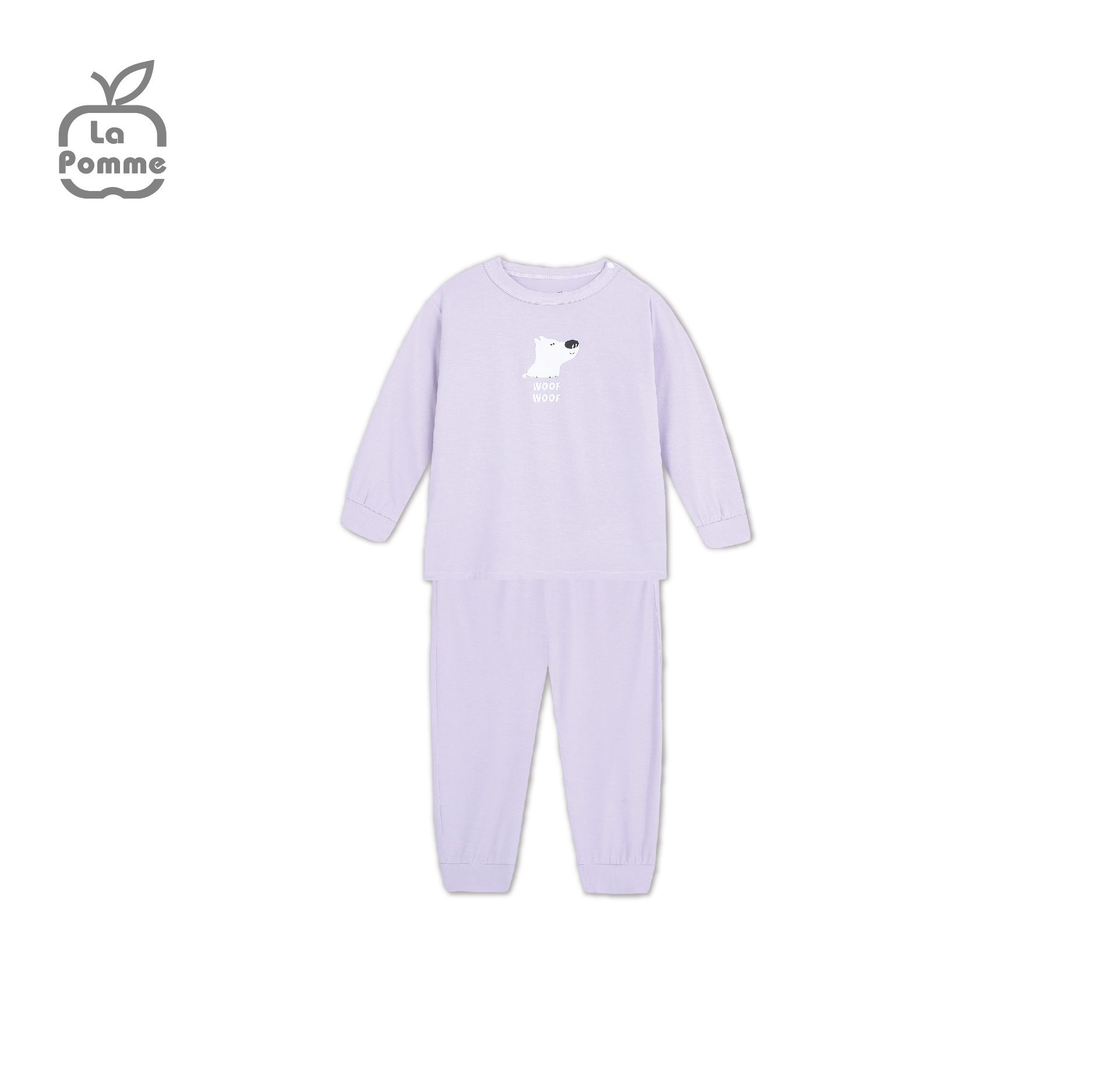 Bộ dài tay La Pomme Chú chó trắng Tommy - Xanh