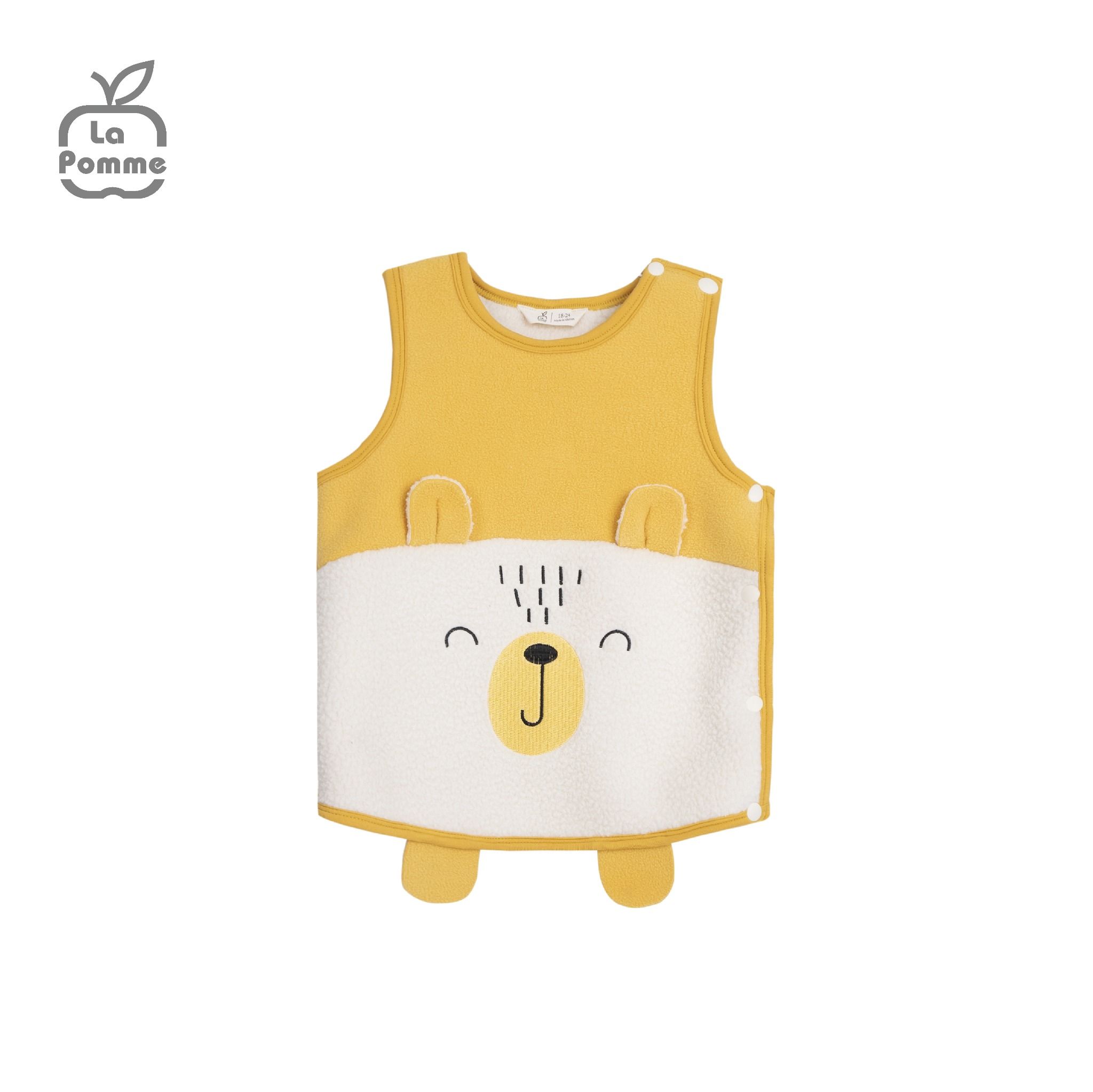 Áo Gile Fur La Pomme Baby Bear - Tím than