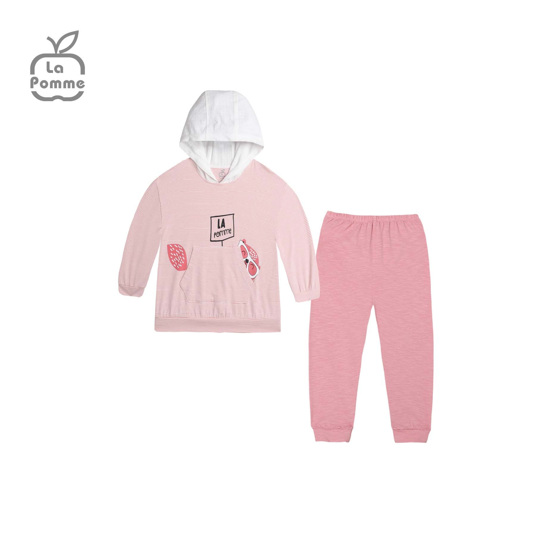 SL195 Bộ dài tay kẻ Chú Rái cá La Pomme - Xanh