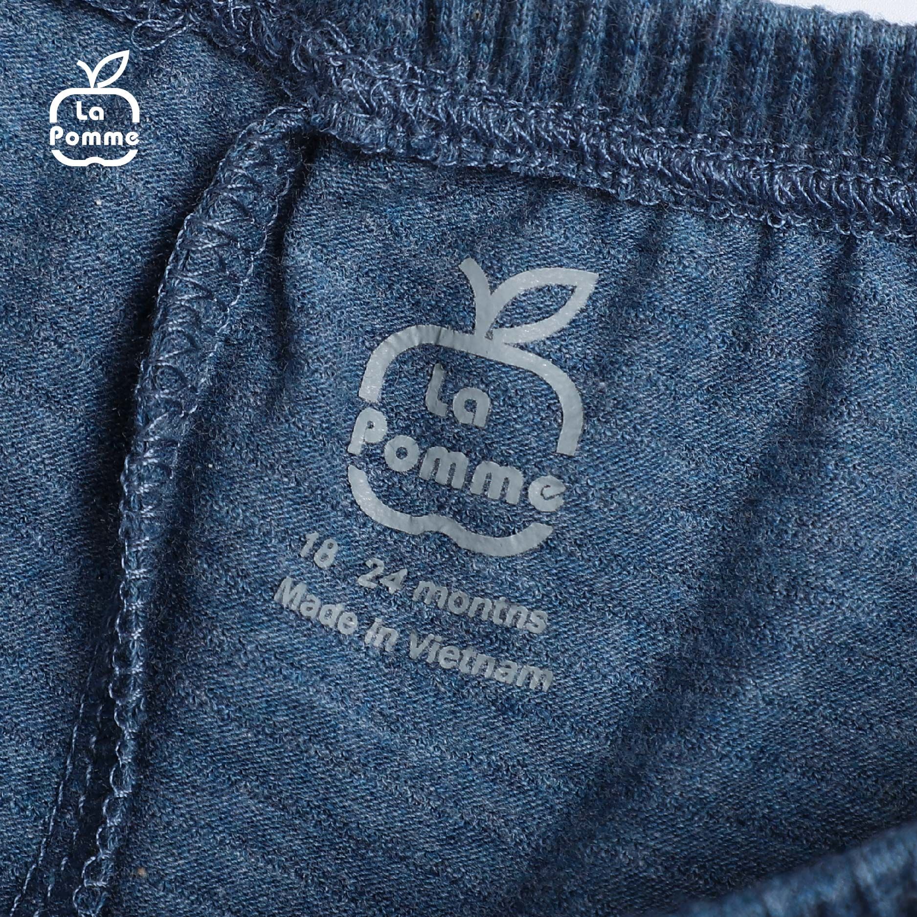 SL195 Bộ dài tay kẻ Chú Rái cá La Pomme - Xanh