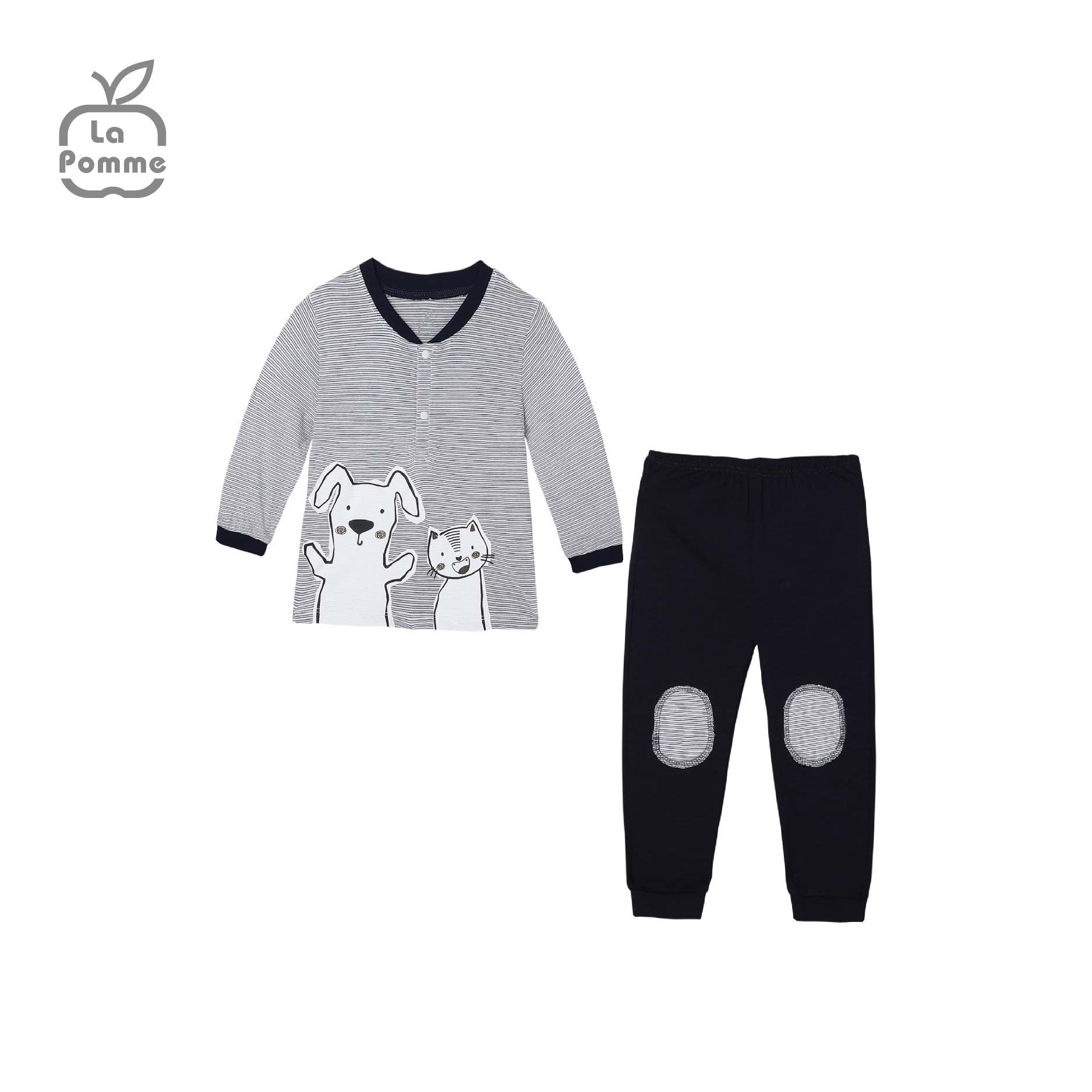 SL206 Bộ dài tay Tình bạn diệu kỳ La Pomme - Tím than